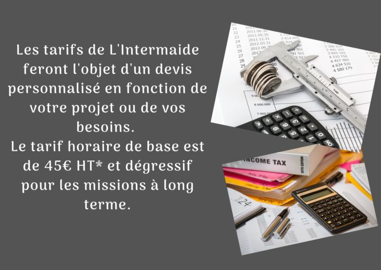 Tarifs l'Intermaide